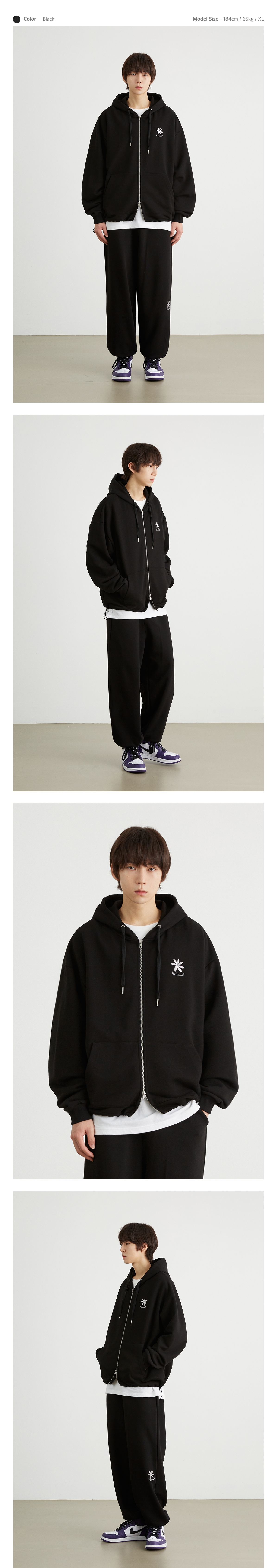 (22FW) 플라워 로고 투웨이 스트링 후드집업_3 COLOR 상세 이미지 3