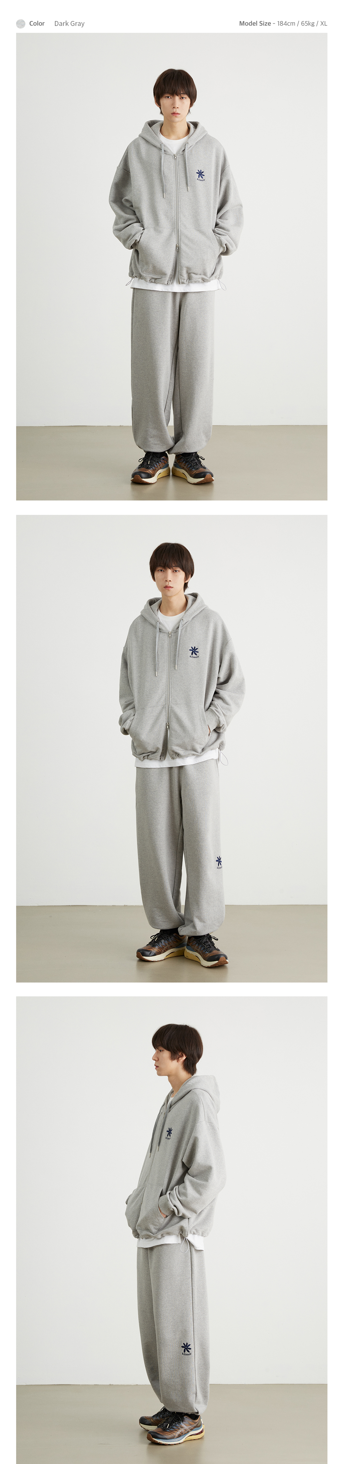 (22FW) 플라워 로고 투웨이 스트링 후드집업_3 COLOR 상세 이미지 4