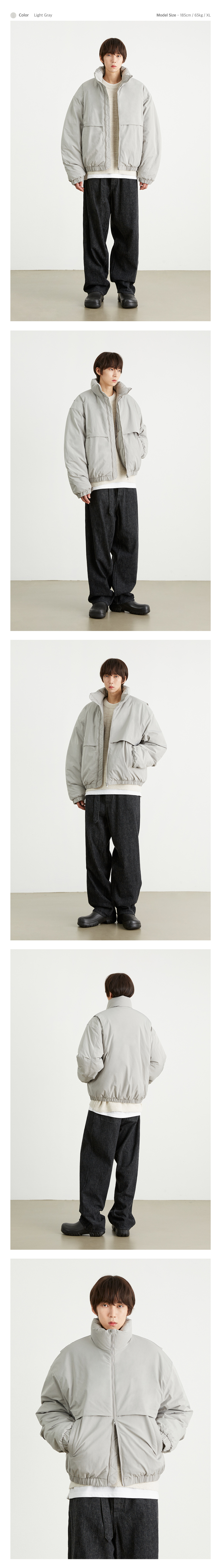 키뮤어(KIIMUIR) 쉘블록 2-WAY 플랩 숏패딩_라이트베이지