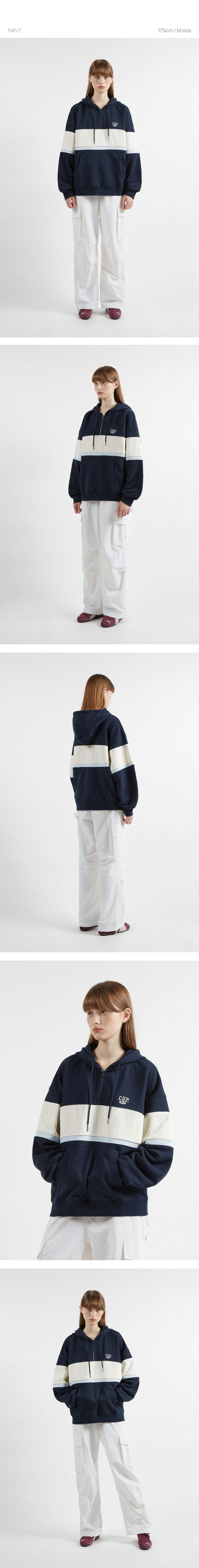 ★ codegraphy★ 90S CGP Mix Color Hoodie Navy CBCFUTH120NY MUSINSA | Codegraphy 90S CGP Color Matching Half Zip-up