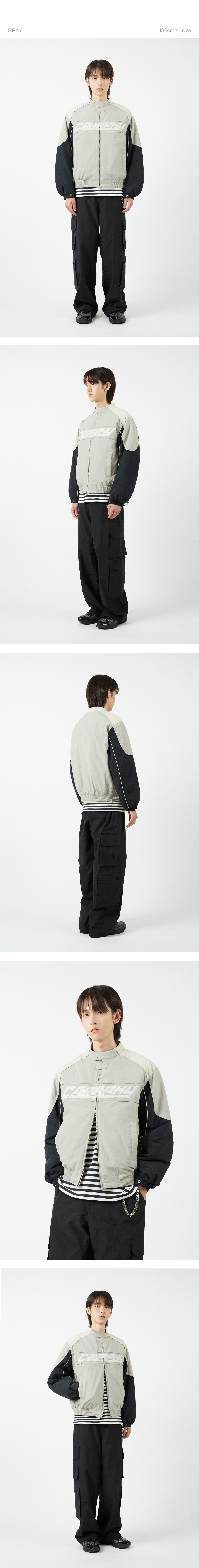 MUSINSA | Codegraphy C.GRAPHY Piping Biker Jumper_Black