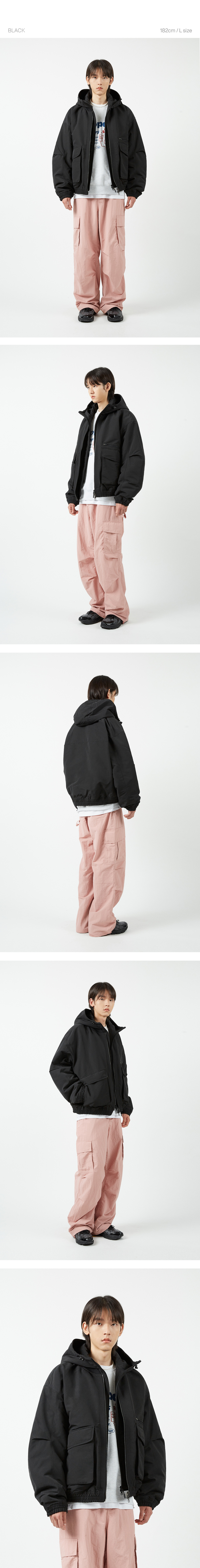 ◆codegraphy◆ Padding VER utility layered hood MA1 jacket b f_BK.jpg