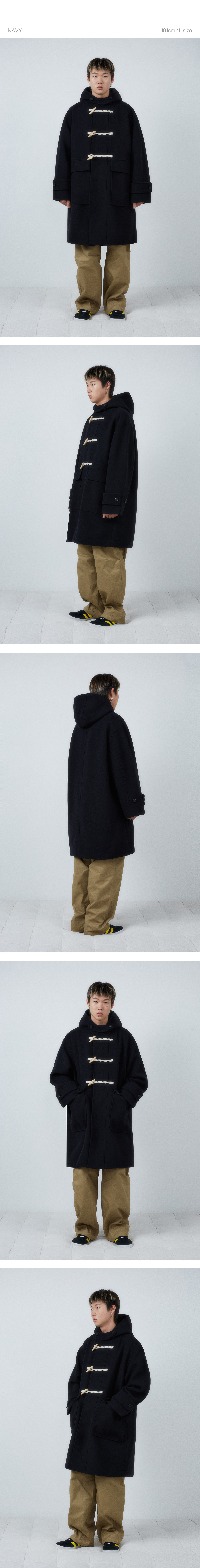 MUSINSA公式 | Codegraphy ウールダッフルロングコート_グレー