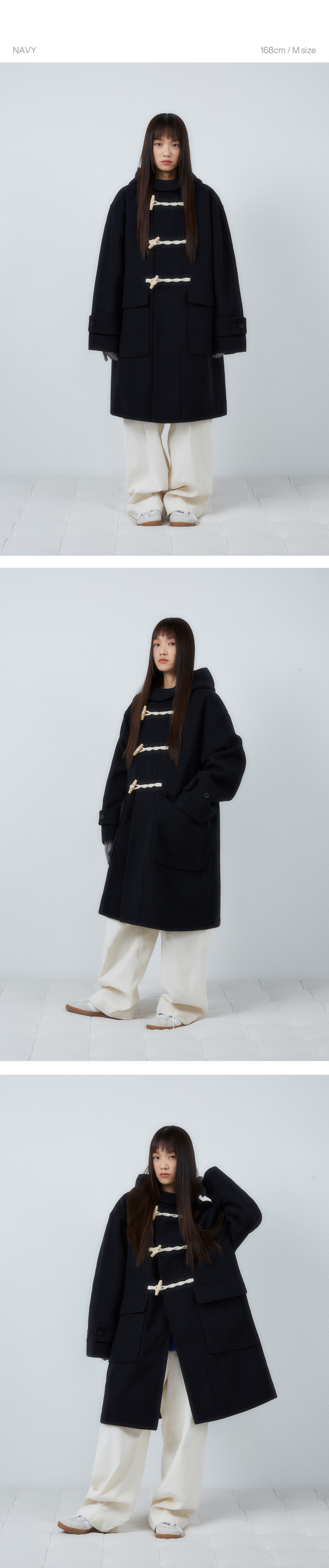 MUSINSA公式 | Codegraphy ウールダッフルロングコート_グレー
