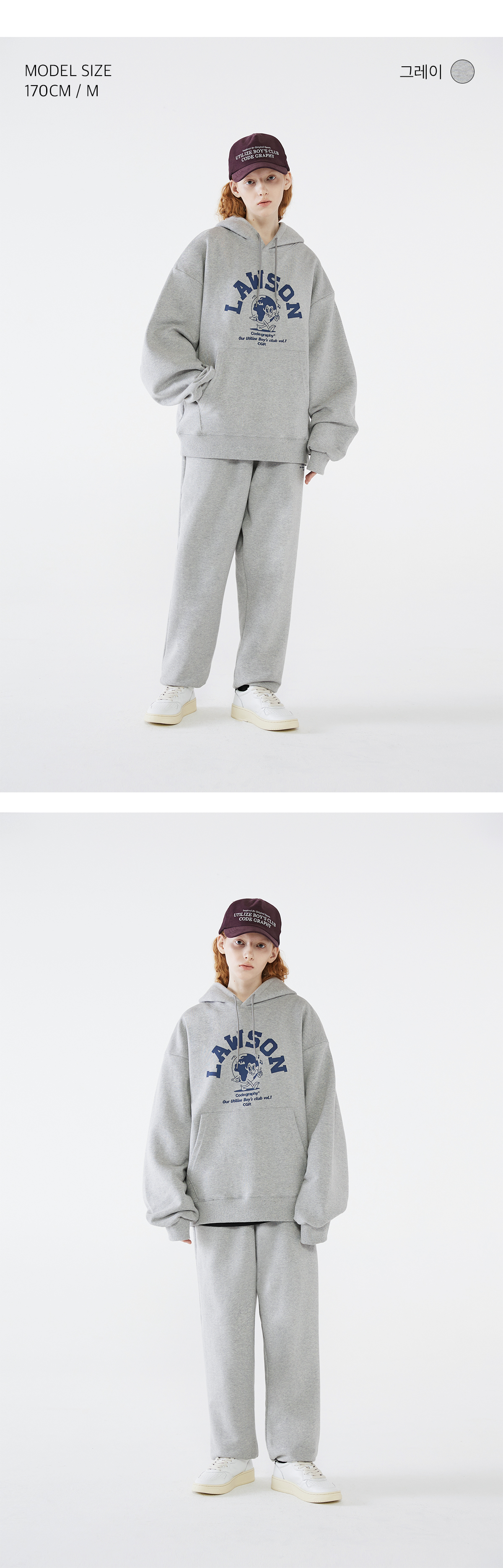 MUSINSA公式 | Codegraphy CGP LAWSON HOODIE GRAY