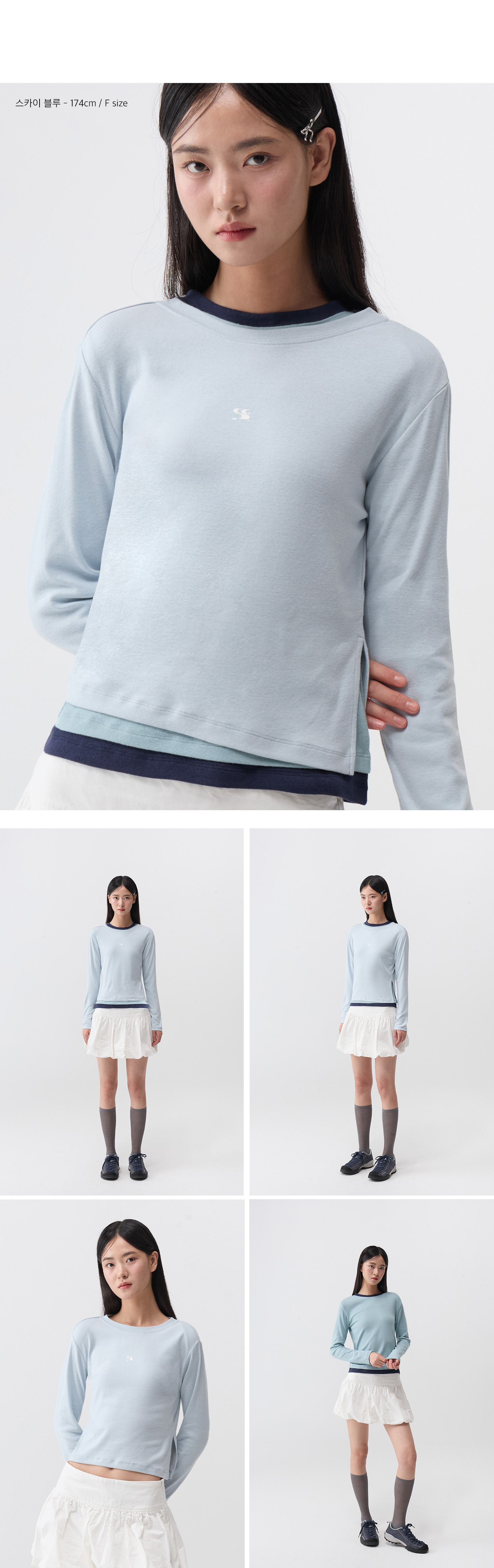 [CODEGRAPHY]★韓国人気★WAVE Logo Layered Long Sleeve CODEGRAPHY) WAVE Logo Layered Long Sleeve T-shirt | 7c