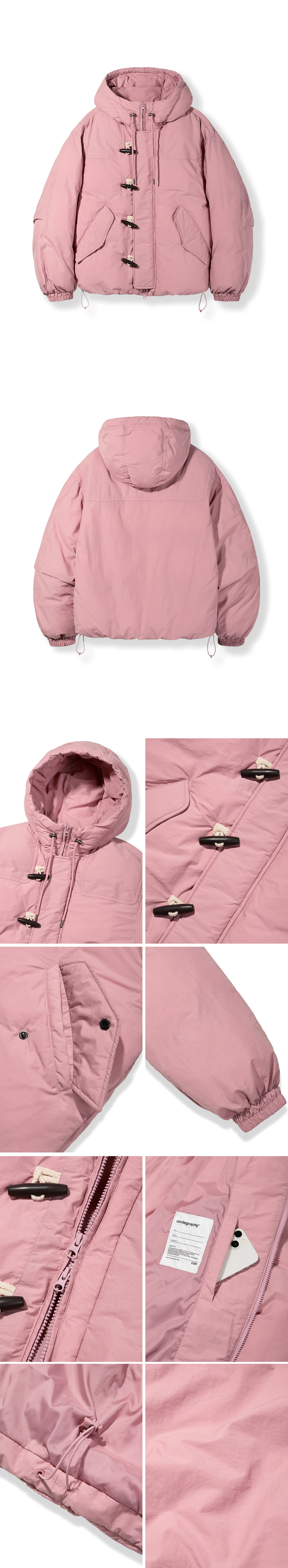 ダウンジャケット・コート codegraphy Duffle hood padding pale pink MUSINSA | Codegraphy Duffle Hooded Pale Pink