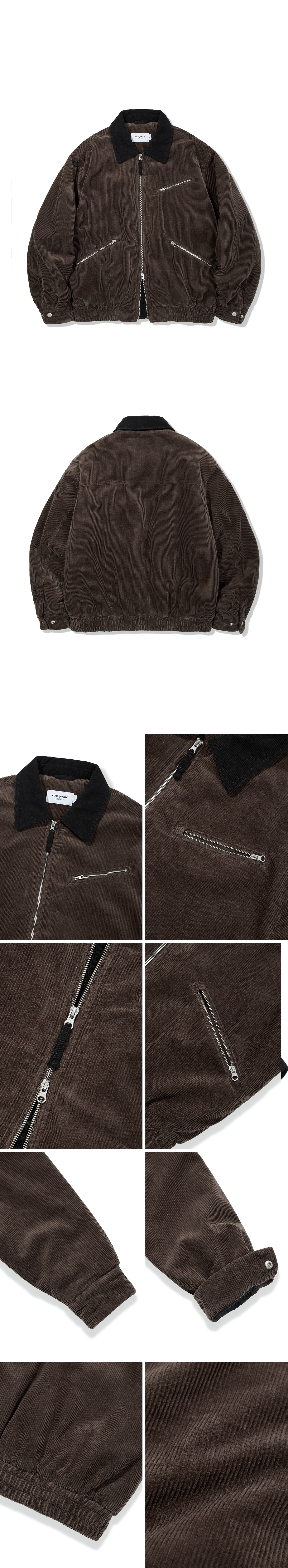 MUSINSA | Codegraphy Corduroy padded work jacket_brown