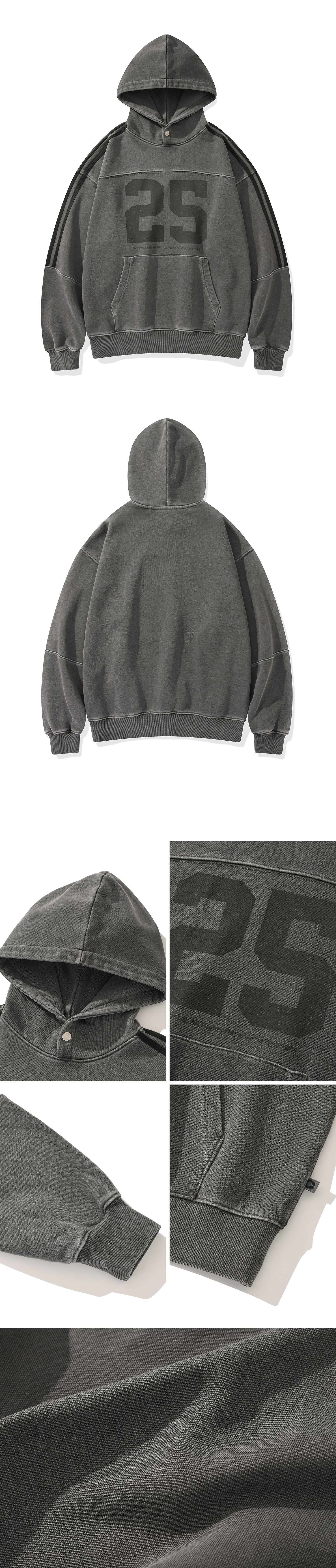 MUSINSA | Codegraphy 25 cut track hoodie_charcoal