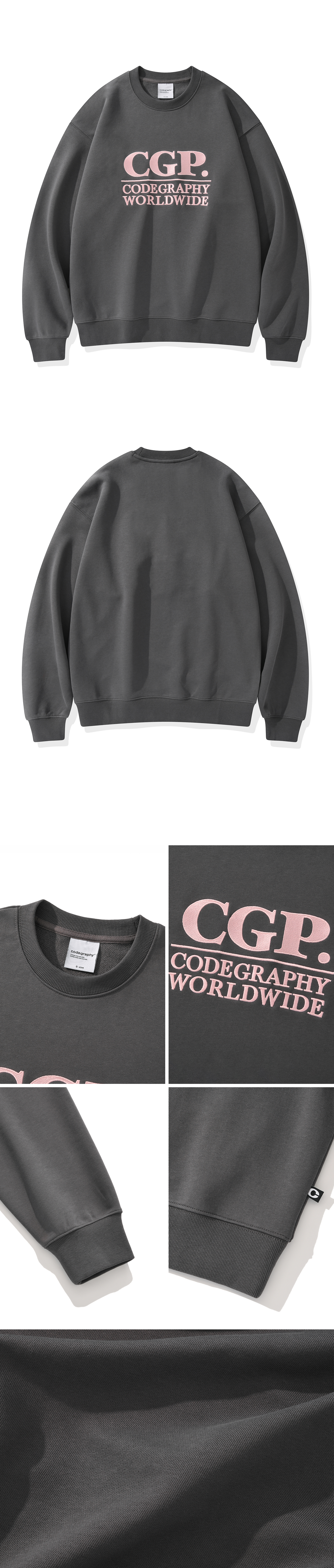 MUSINSA公式 | Codegraphy CGPスクエアロゴスウェット_チャコール