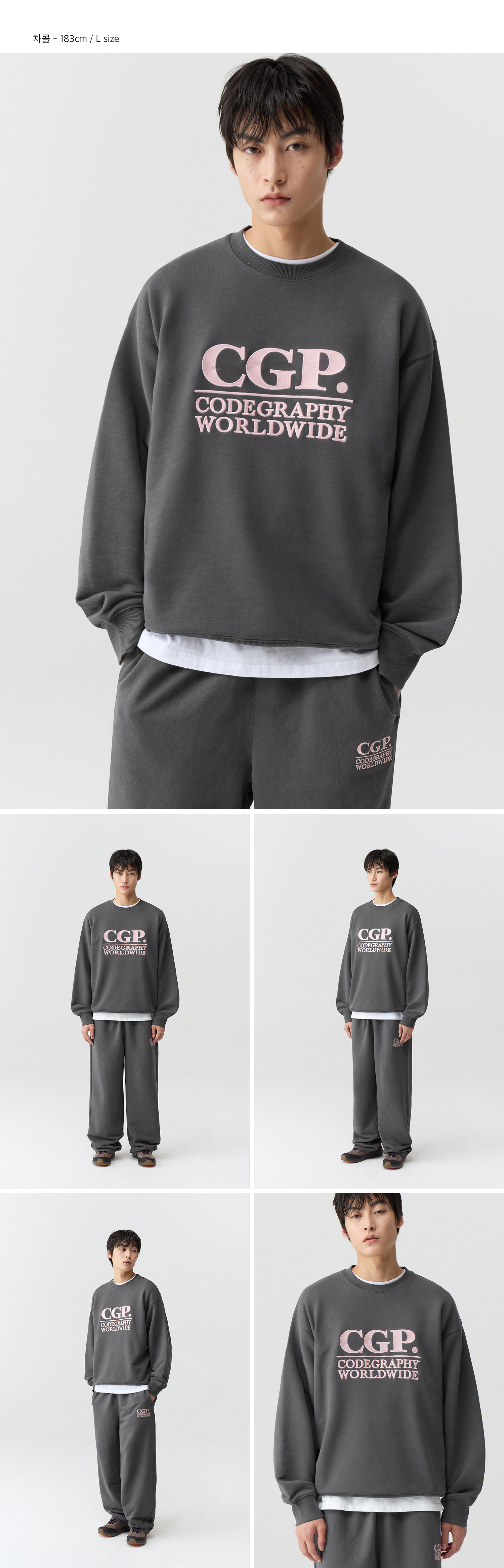 MUSINSA公式 | Codegraphy CGPスクエアロゴスウェット_チャコール