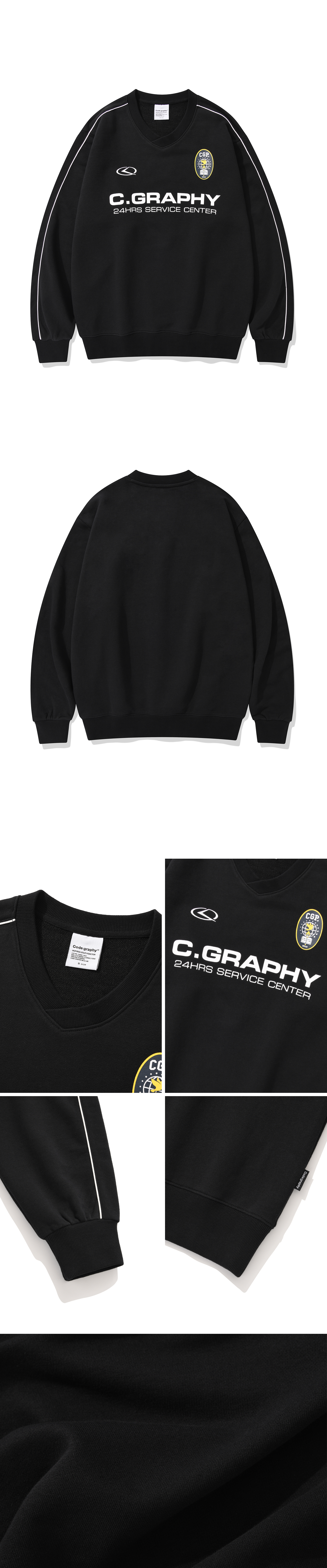 ☆CODEGRAPHY☆ C LOGO TECH V-NECK SWEATSHIRT codegraphy（コードグラフィー）の「[SET UP対応] 24H Track V