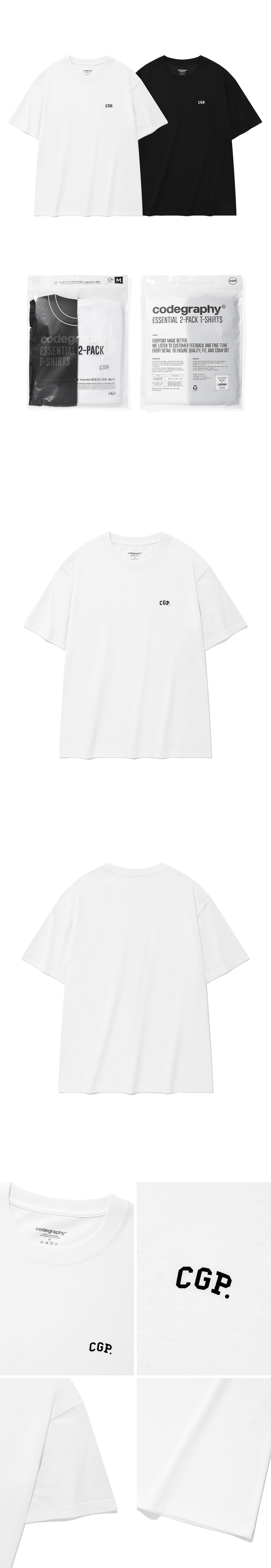 MUSINSA | Codegraphy [2PACK] CGP Small Arch Logo Short